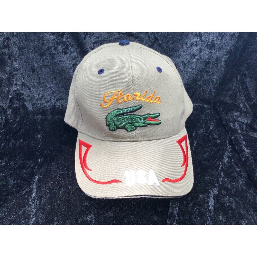 Florida Gator Trucker Ball Cap Adjustable One Size Tan 100% Cotton Football